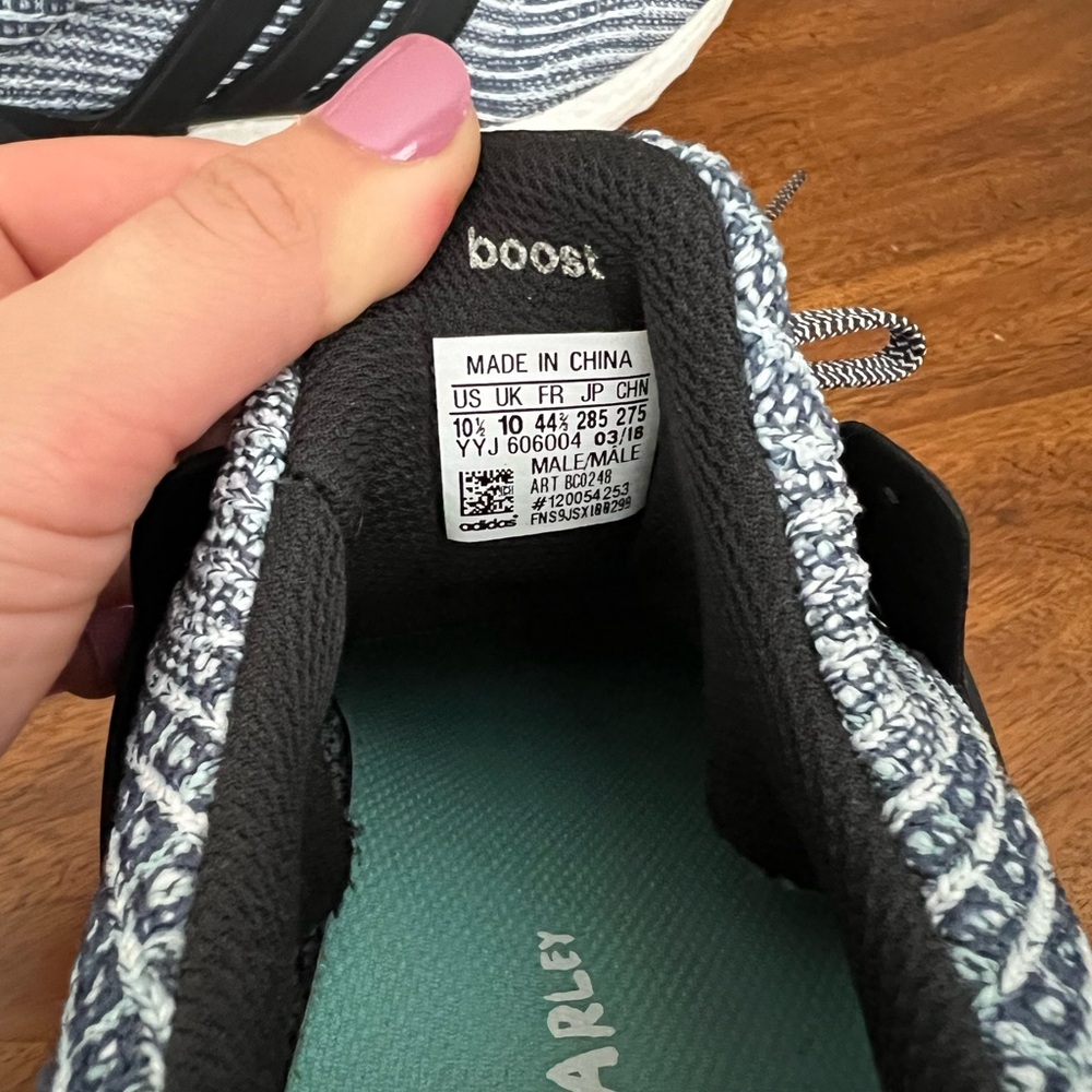 Adidas Parley X Ultra Boost 4.0 Ftwr White/Carbon Blue/Spirit Men’s US 10.5 - Picture 4 of 8